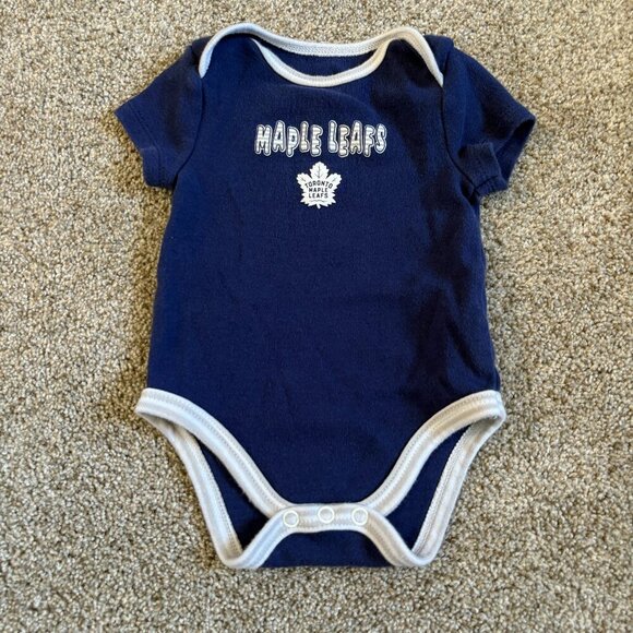 Toronto Maple Leafs NHL Infant Bodysuit Size 3 months Blue Baby - Picture 1 of 6